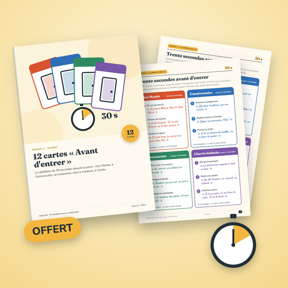 Bonus 2 : 12 cartes « Avant d’entrer »