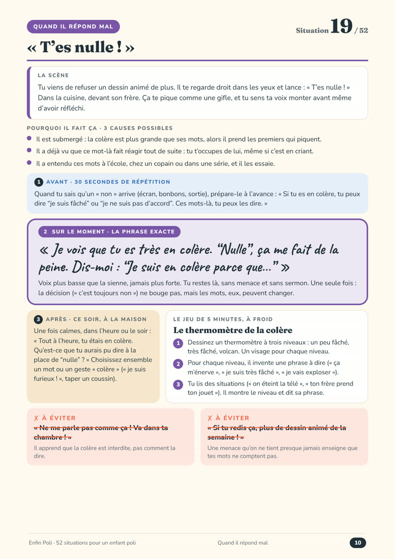 Fiche n° 19 : « T’es nulle ! »