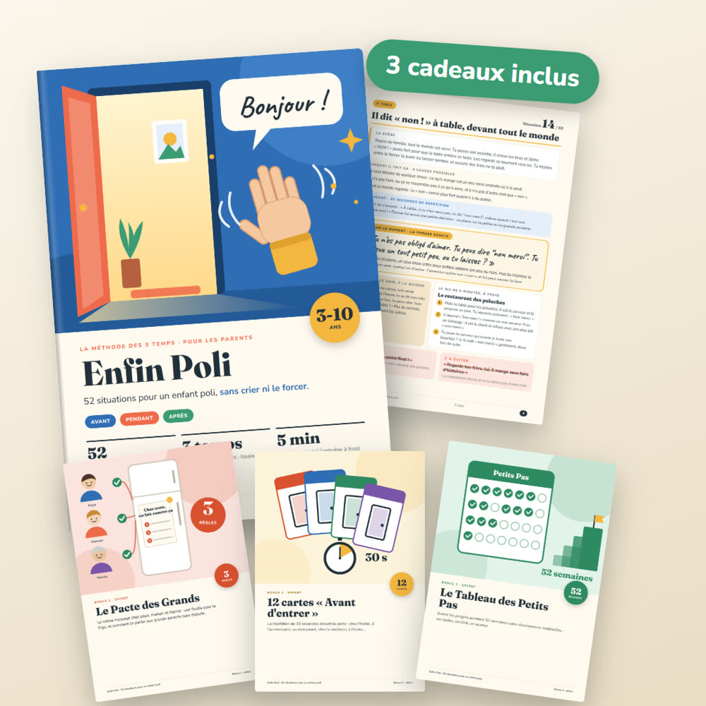 Tout le contenu d’Enfin Poli : le guide et les 3 bonus